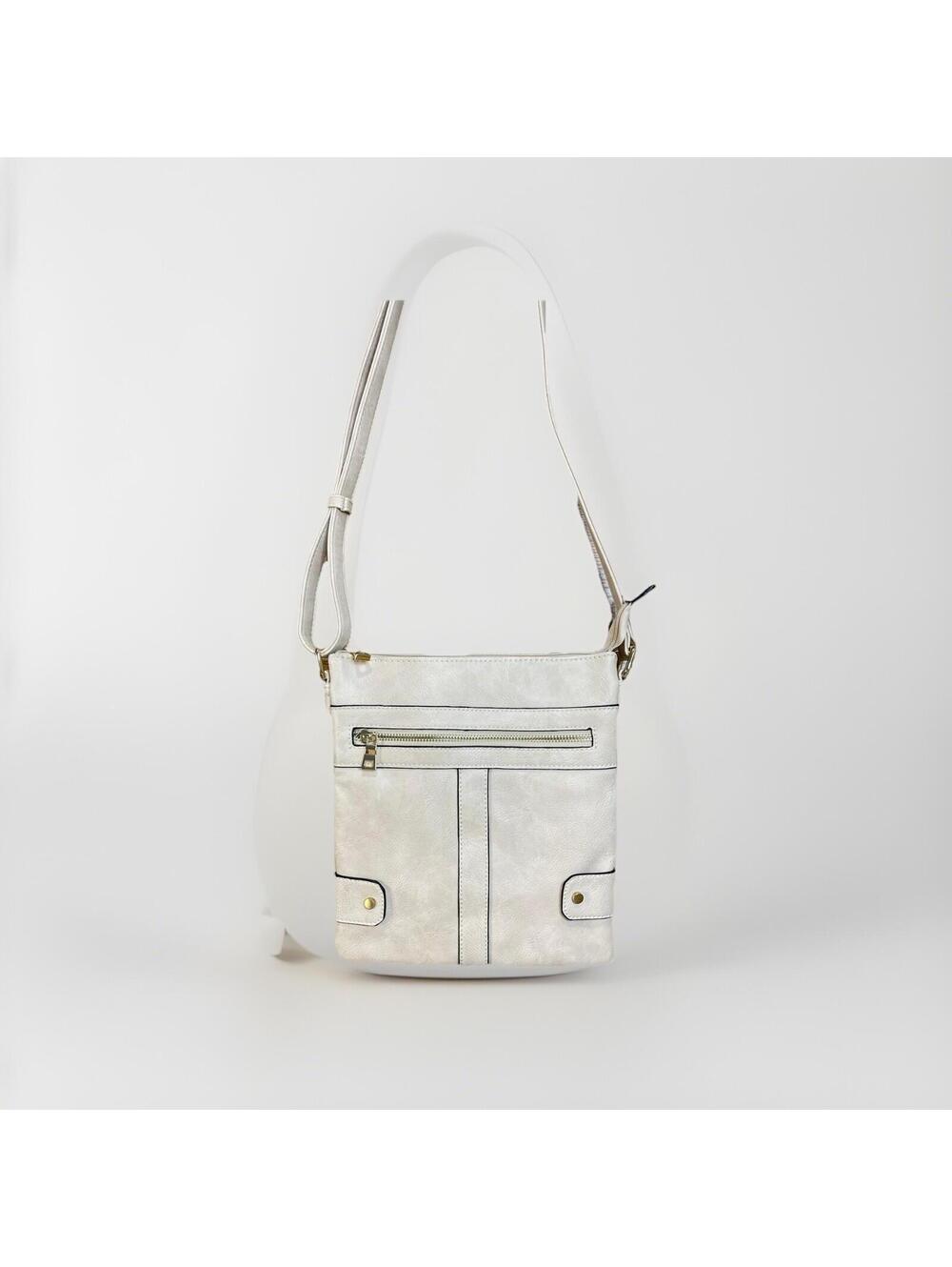 Women’s Light Blue Crossbody Bag - Unbranded - Light Blue With Gold Accents B1